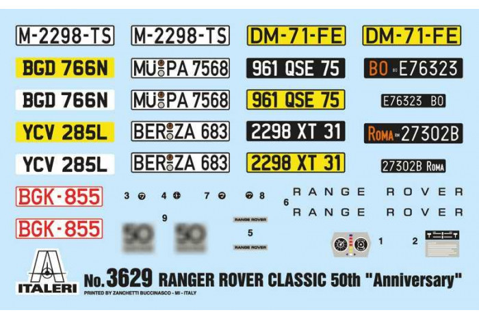 Model Kit auto 3629 - Range Rover Classic (50th Anniversary) (1:24)