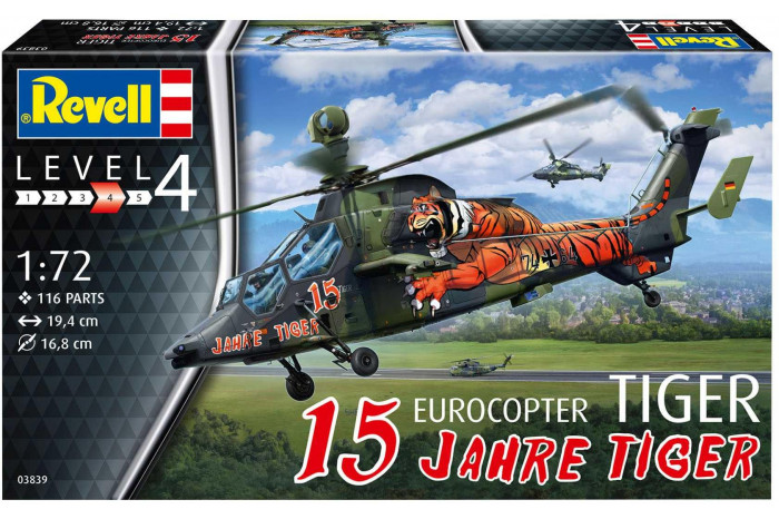 Plastic ModelKit vrtulník 03839 - Eurocopter Tiger - "15 Years Tiger" (1:72)