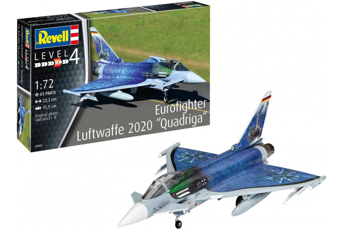 Plastic ModelKit letadlo 03843 - Eurofighter "Luftwaffe 2020 Quadriga" (1:72)