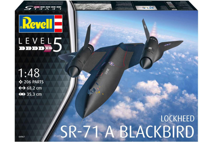 Plastic ModelKit letadlo 04967 - Lockheed SR-71 A Blackbird (1:48)