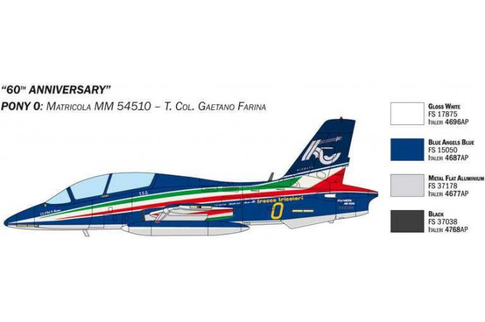 Model Kit letadlo 1461 - Macchi MB 339 P.A.N. 60th Anniversary Special Livery (1:72)