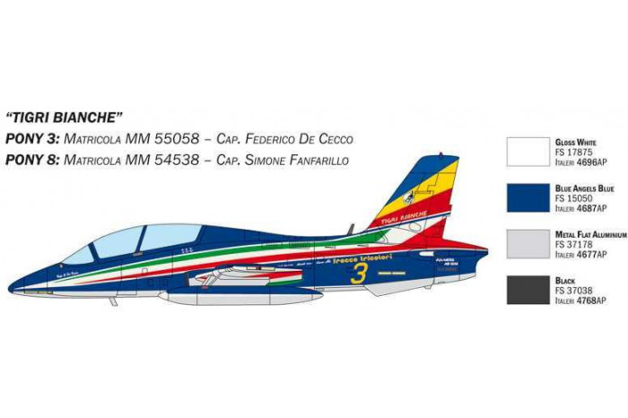 Model Kit letadlo 1461 - Macchi MB 339 P.A.N. 60th Anniversary Special Livery (1:72)