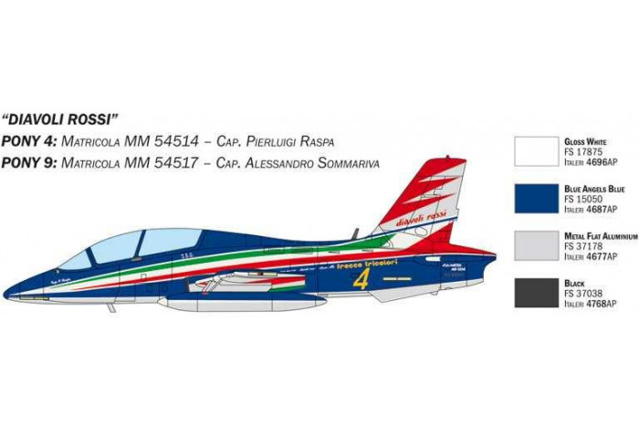 Model Kit letadlo 1461 - Macchi MB 339 P.A.N. 60th Anniversary Special Livery (1:72)