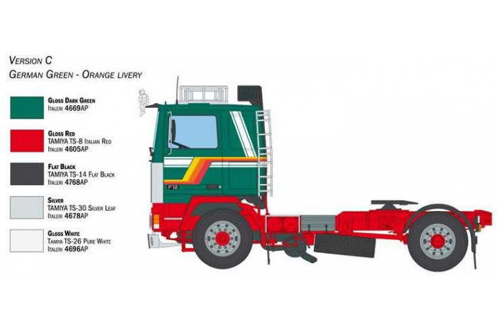 Model Kit truck 3957 - Volvo F-12 Intercooler (Low Roof) with accessories (1:24)