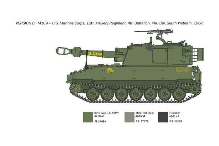 Model Kit tank 6589 - M109/A2-A3-G (1:35)