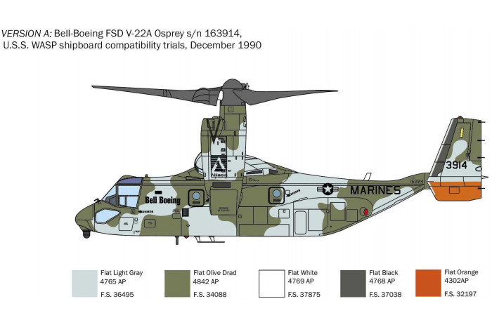 Model Kit vrtulník 1463 - V-22A Osprey (1:72)