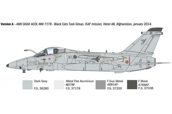 Model Kit letadlo 1460 - AMX Ghibli (1:72)