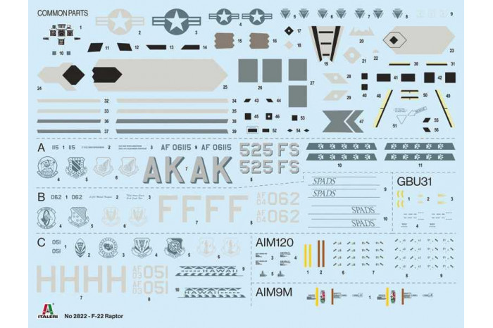 Model Kit letadlo 2822 - Lockheed Martin F-22A Raptor (1:48)