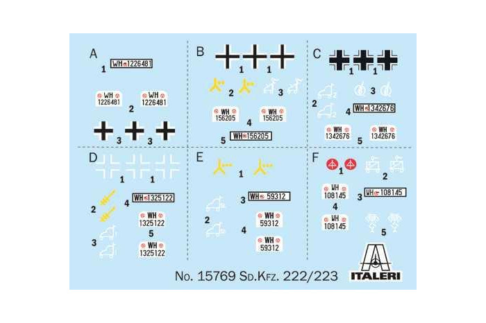 Model Kit military 15769 - Sd. Kfz. 222-223 (1:56)