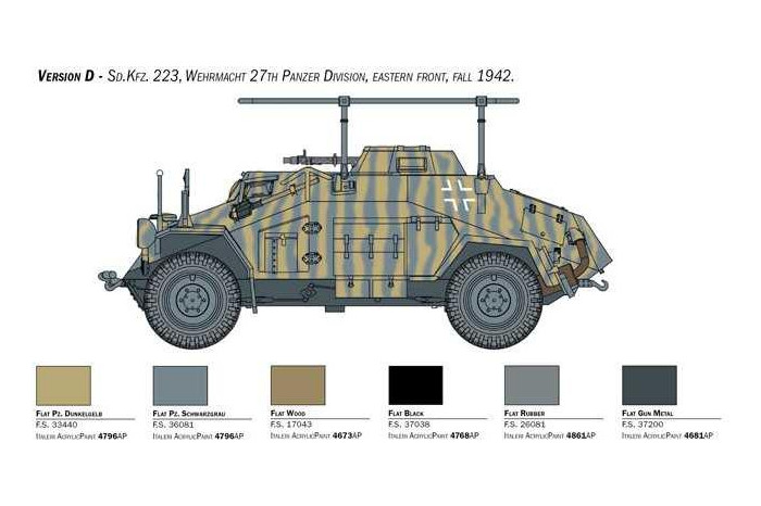 Model Kit military 15769 - Sd. Kfz. 222-223 (1:56)