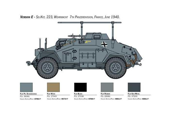 Model Kit military 15769 - Sd. Kfz. 222-223 (1:56)
