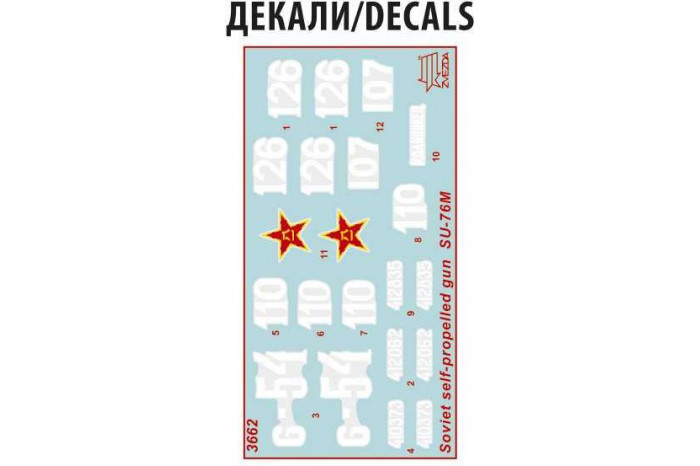 Model kit military 3662 - Su-76 Soviet self propelled gun (1:35)