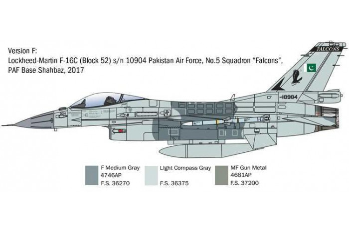 Model Kit letadlo 2825 - F-16C Fighting Falcon (1:48)