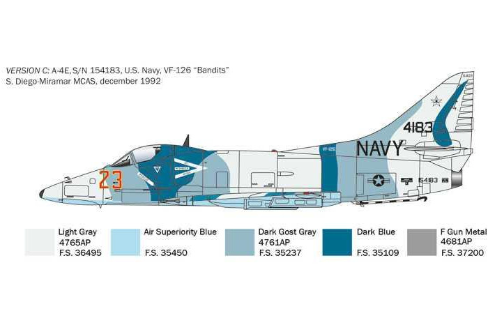 Model Kit letadlo 2826 - A-4 E/F/G Skyhawk (1:48)