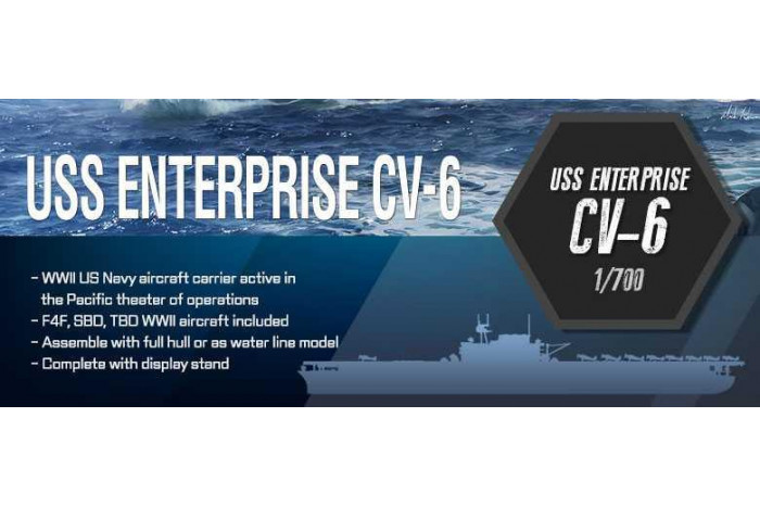 Model Kit loď 14409 - USS Enterprise CV-6 "Batte of Midway" (1:700)