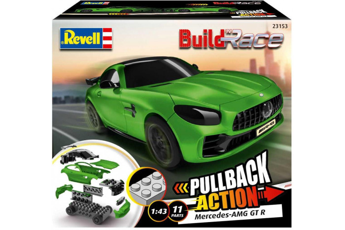 Build 'n Race auto 23153 - Mercedes-AMG GT R (zelený) (1:43)