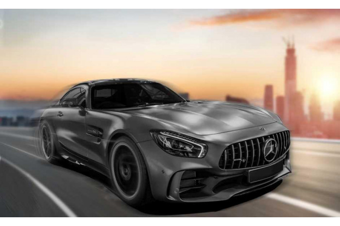 Build 'n Race auto 23152 - Mercedes-AMG GT R (šedý) (1:43)