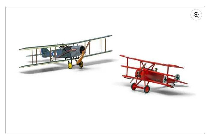 Classic Kit VINTAGE letadlo A02141V - Fokker DR1 Triplane & Bristol Fighter Dogfight Double (1:72)
