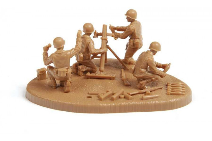 Model Kit figurky 6287 - US 81mm Mortat w/crew  (Snap Fit) (1:72)