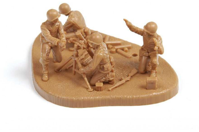 Model Kit figurky 6287 - US 81mm Mortat w/crew  (Snap Fit) (1:72)
