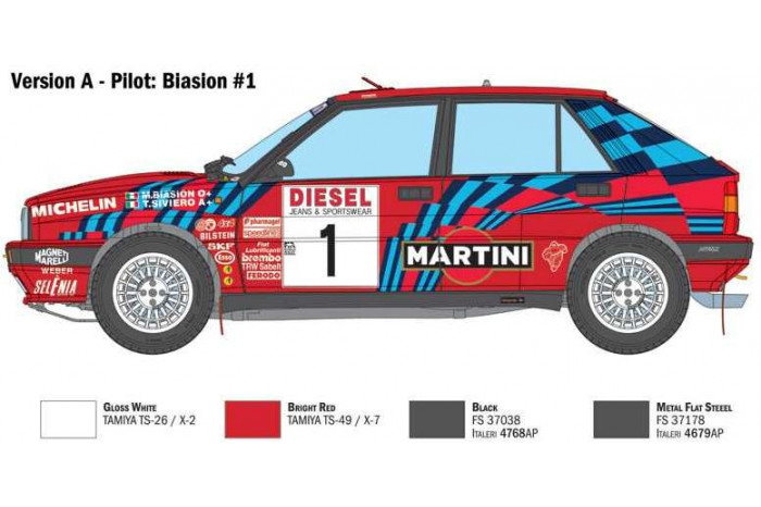 Model Kit auto 4712 - Lancia Delta HF Integrale Sanremo 1989 (1:12)