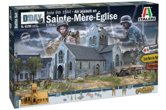 Model Kit diorama 6199 - Battle of Normandy: Saint-Mere-Église 6 June 1944 (1:72)
