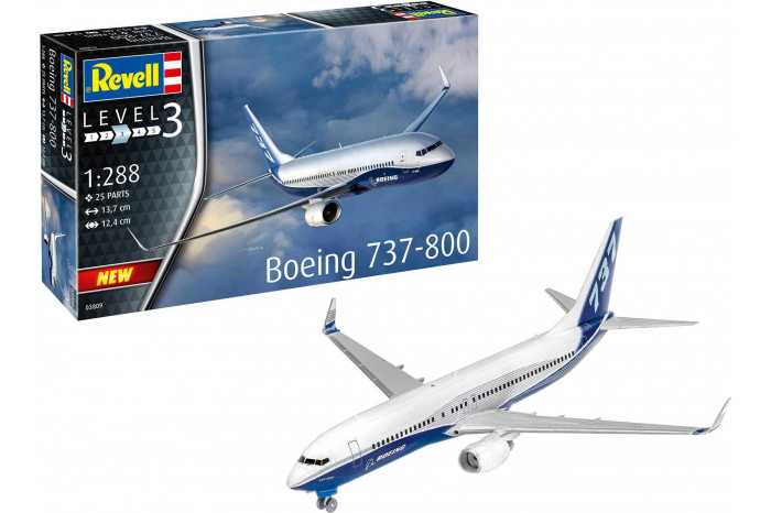 Plastic ModelKit letadlo 03809 - Boeing 737-800 (1:288)