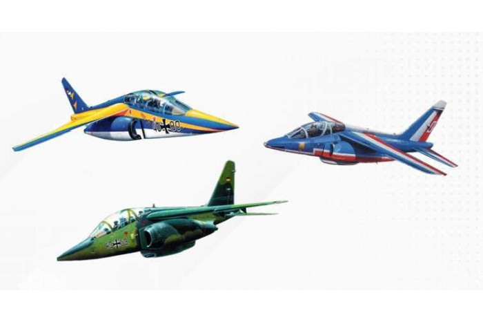 Plastic ModelKit letadla 03810 - 50th Anniversary "Alpha Jet" (1:144)