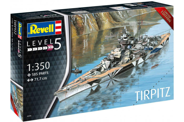 Plastic ModelKit loď 05096 - German Battleship WWII TIRPITZ (1:350)