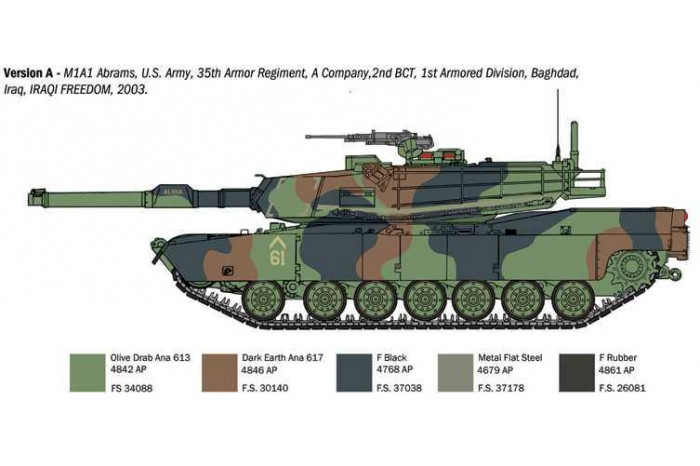 Model Kit tank 6596 - M1A1/A2 Abrams (1:35)