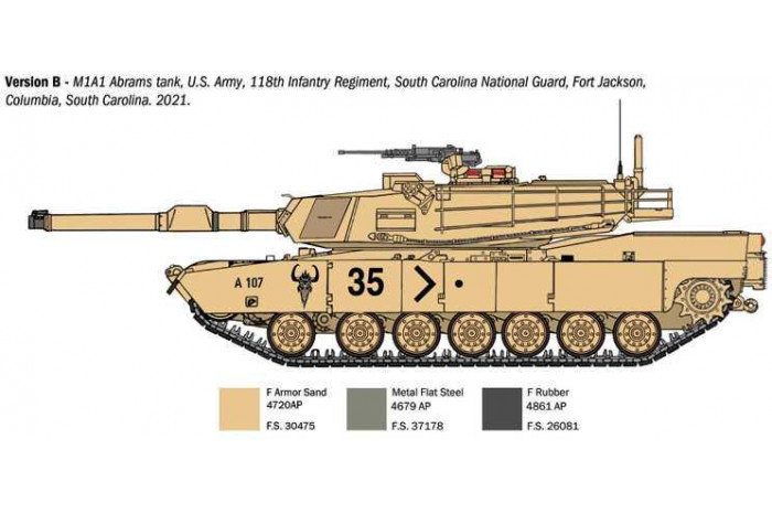 Model Kit tank 6596 - M1A1/A2 Abrams (1:35)