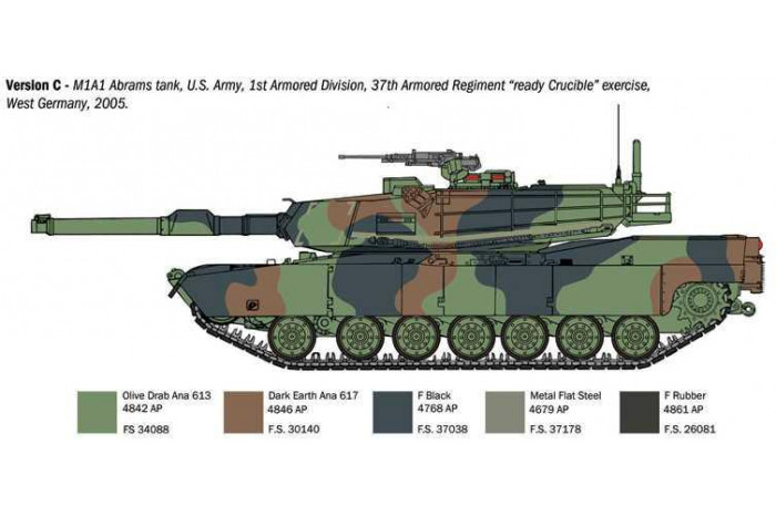 Model Kit tank 6596 - M1A1/A2 Abrams (1:35)