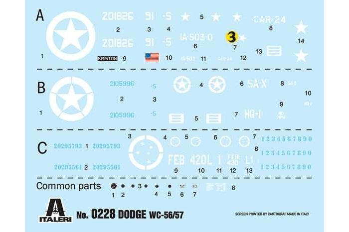 Model Kit military 0228 - Dodge WC56 Command Car (1:35)