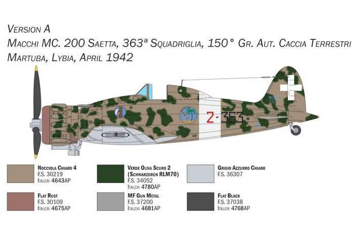 Model Kit letadlo 2767 - MACCHI MC.200 XXI serie (1:48)