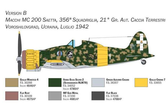 Model Kit letadlo 2767 - MACCHI MC.200 XXI serie (1:48)