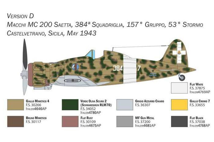 Model Kit letadlo 2767 - MACCHI MC.200 XXI serie (1:48)
