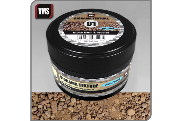 Diorama Texture 01 - hnědá hlína s oblázky - DI06