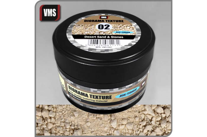 Diorama Texture 02 - púštný piesok s kameny - DI07