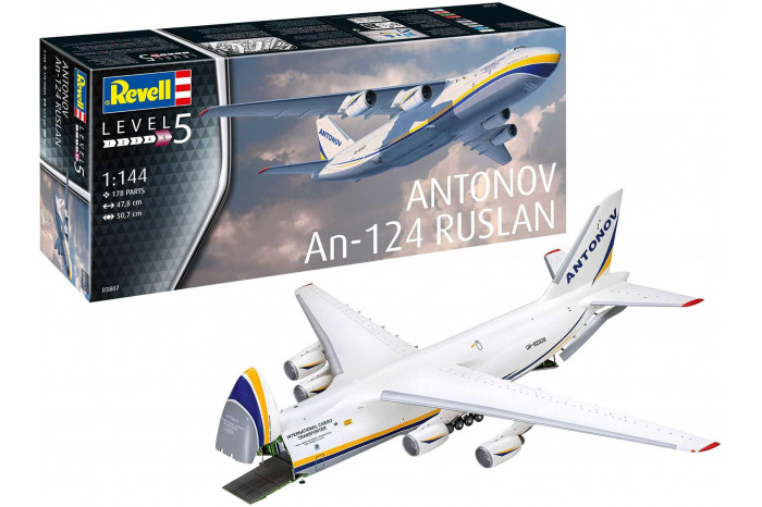 Plastic ModelKit letadlo 03807 - Antonov An-124 Ruslan (1:144)
