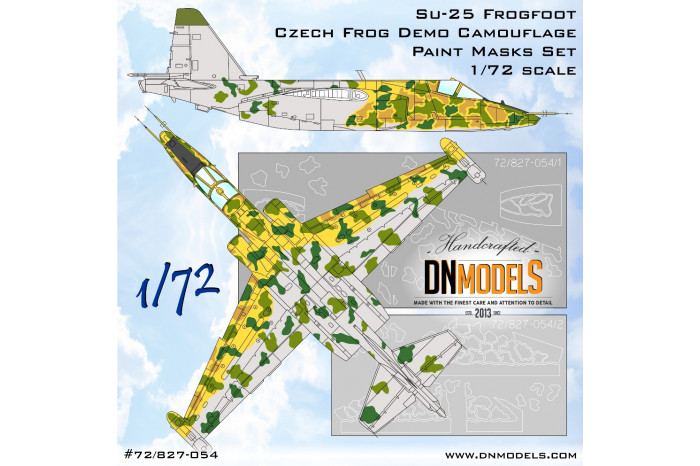 Czech Frog Su-25 Frogfoot Demo Camouflage Paint Masks Set (1:72) - 72/827-054