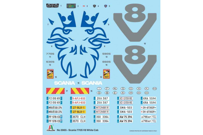 Model Kit truck 3965 - Scania S770 V8 "White Cab" (1:35)