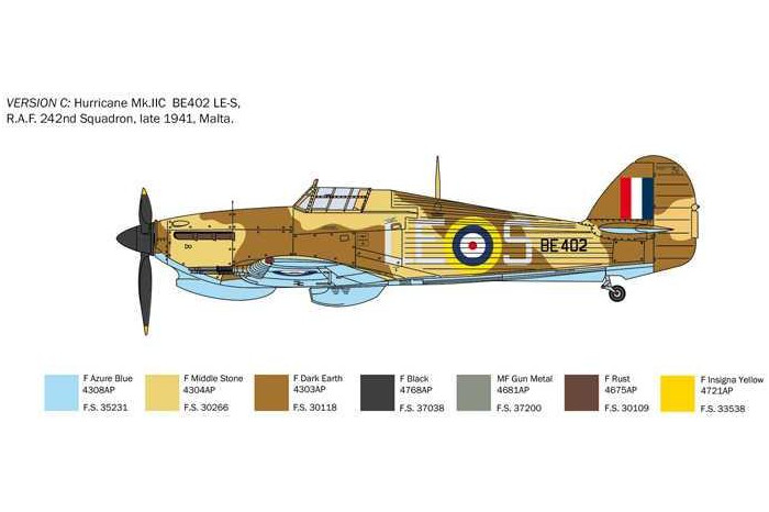 Model Kit letadlo 2828 - Hurricane Mk.II C (1:48)
