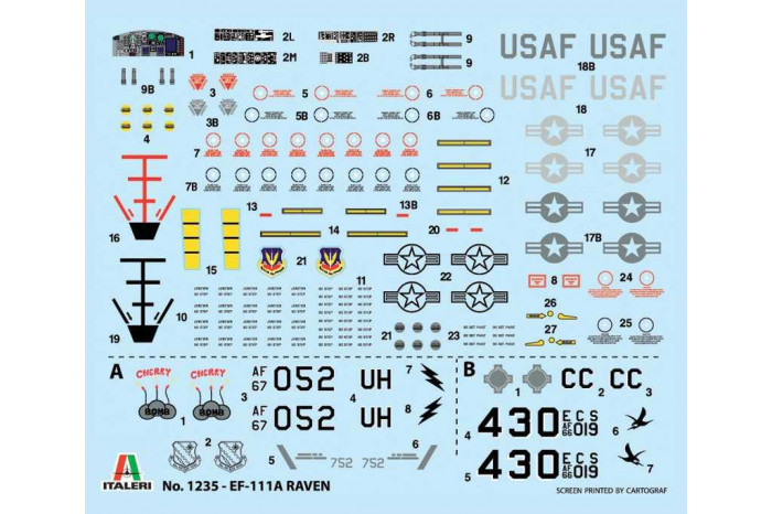 Model Kit letadlo 1235 - EF-111 A Raven (1:72)