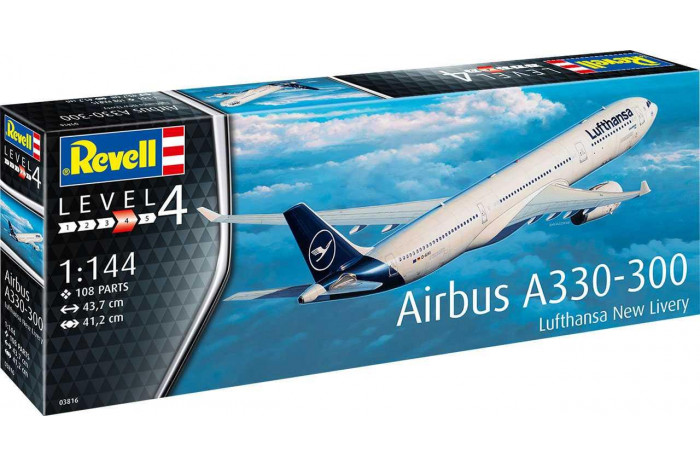 Plastic ModelKit letadlo 03816 - Airbus A330-300 - Lufthansa "New Livery" (1:144)