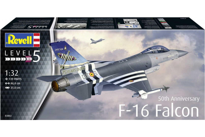 Plastic ModelKit letadlo 03802 - 50th Anniversary F-16 Falcon (1:32)