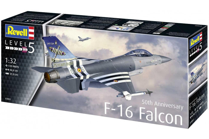 Plastic ModelKit letadlo 03802 - 50th Anniversary F-16 Falcon (1:32)