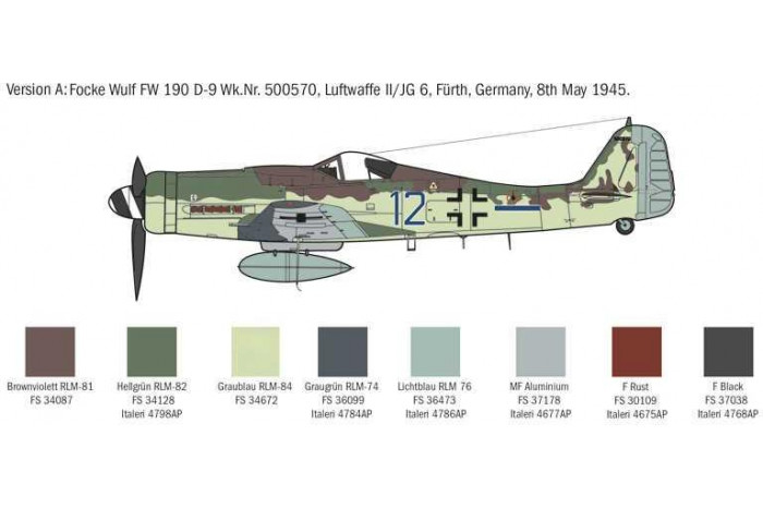 Model Kit letadlo 1312 - FOCKE WULF FW-190 D-9 (1:72)