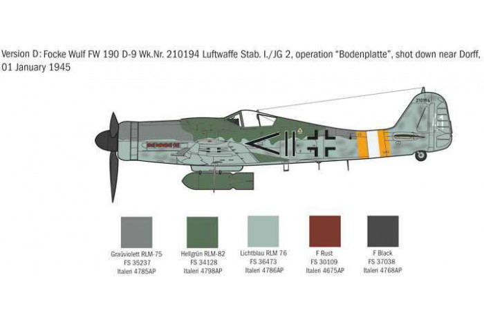 Model Kit letadlo 1312 - FOCKE WULF FW-190 D-9 (1:72)