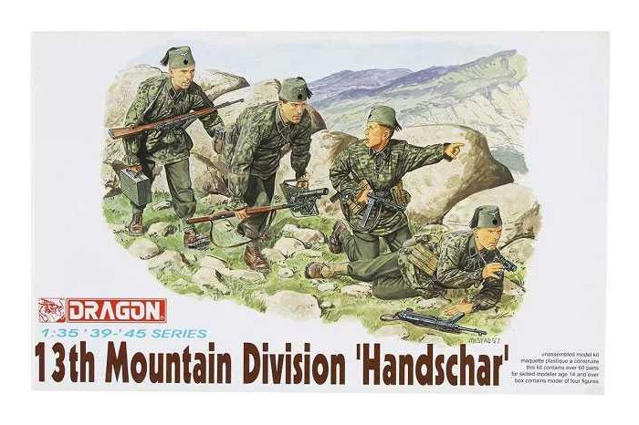 Model Kit figurky 6067 - 13th MOUNTAIN TROOP HANDSCHAR (1:35)