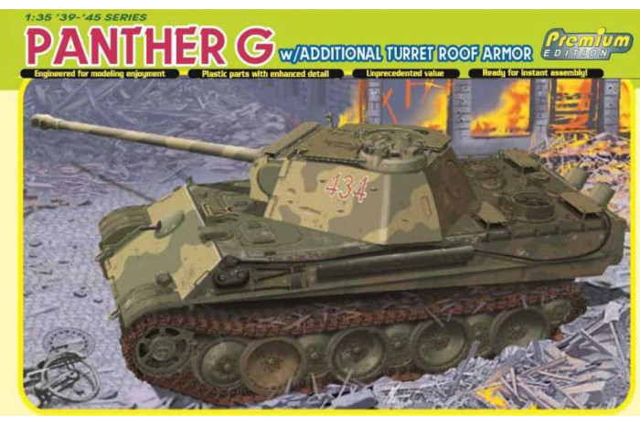 Model Kit tank 6913 - PANTHER G w/TURRET ROOF ARMOR (1:35)